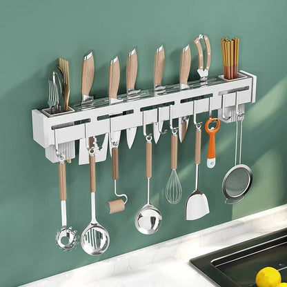 DecorBites™ Kitchen Organizer: Wall-mounted Multifunction Knife and Chopsticks Storage Rack