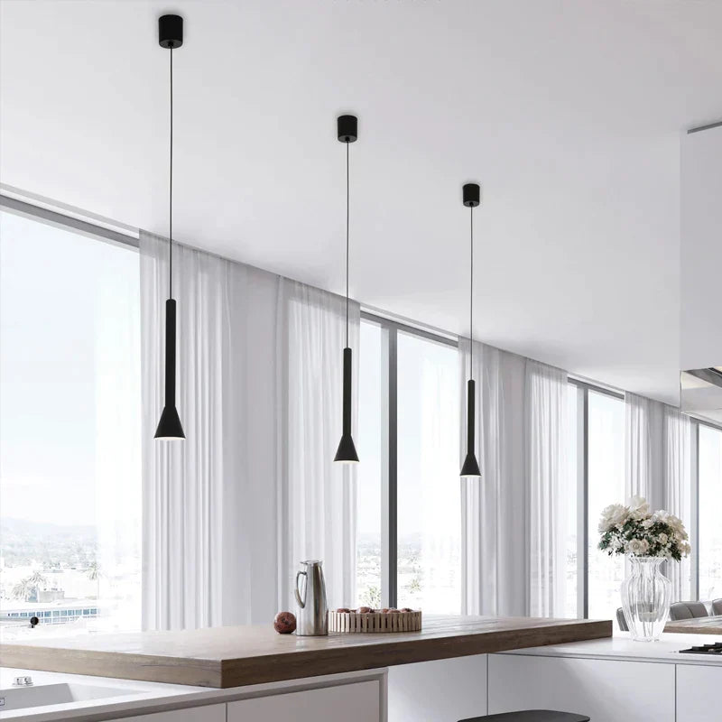 DecorBites™ Horn-Shaped Nordic Pendant Lamp for Modern Living Room and Staircase