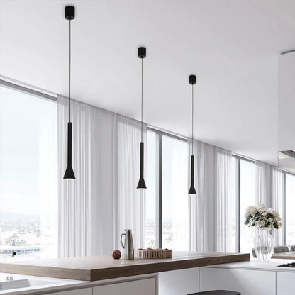 DecorBites™ Horn-Shaped Nordic Pendant Lamp for Modern Living Room and Staircase