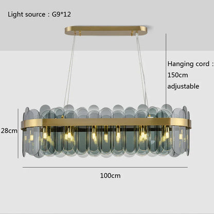 DecorBites™ Glass Chandelier for Ceiling: Elegant Lighting Solution for Dining Table
