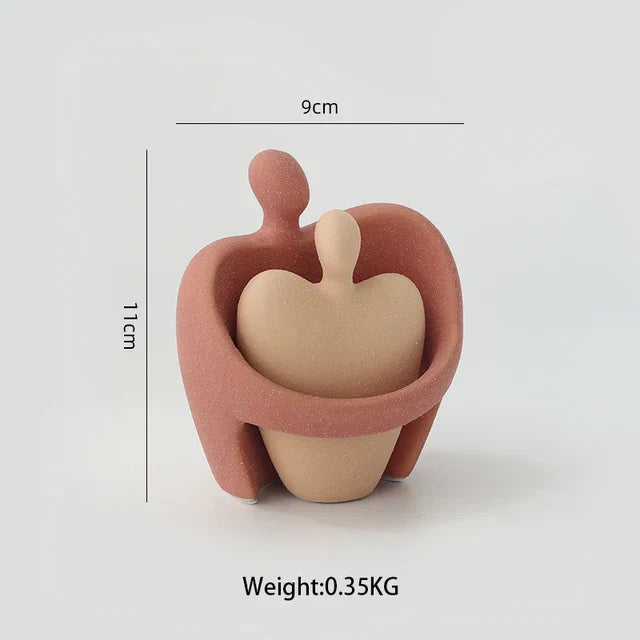 DecorBites™ Ceramic Art Couple Statue for Home Office Decor & Living Room Gift