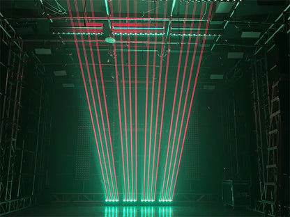 DecorBites™ 4 Eye Red 500mW Laser Light & 5W RGB LED Beam Bar