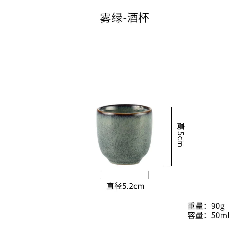 DecorBites™ Japanese Vintage Pottery Wine Set | Sake & Shochu Pot Commercial Dispenser