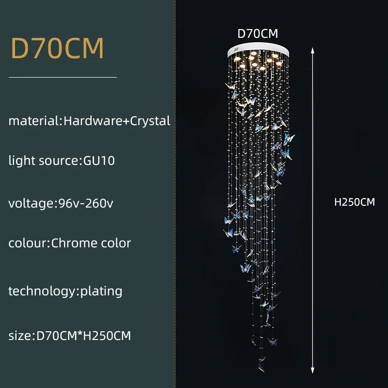 DecorBites™ Crystals Pendant Light Indoor Chandelier - Minimalist Hanging Lamp for Modern Spaces