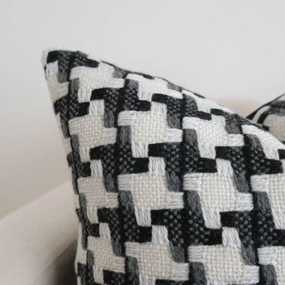 DecorBites™ Houndstooth Crochet Cushion Cover Nordic Minimalist Throw Pillow