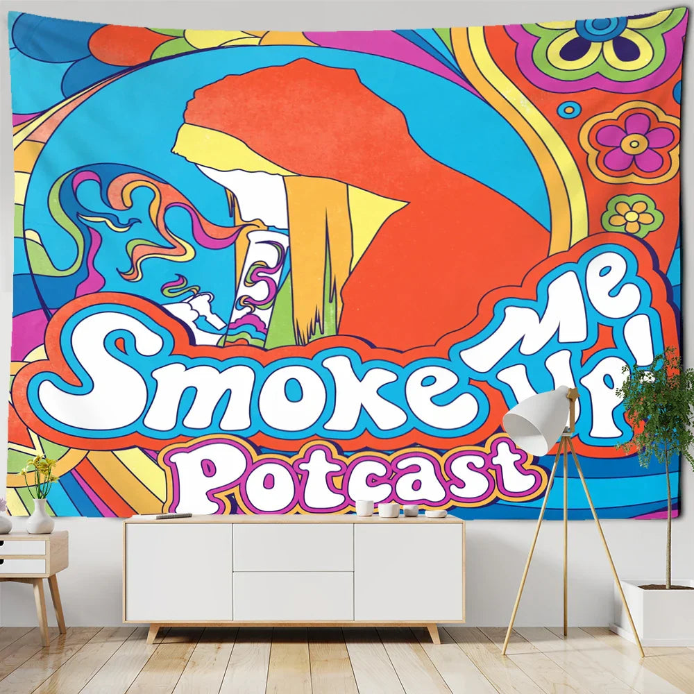 ديكور بايتس™ - نسيج نسائي كاواي، رسم توضيحي لفتاة أنمي، فن جمالي، ديكور سكن جامعي هيبي