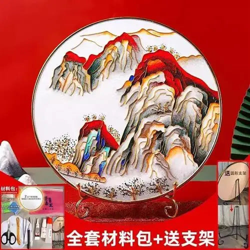 DecorBites™ Cloisonne Silk Enamel Painting DIY Kit - Beginner Handmade Material Package