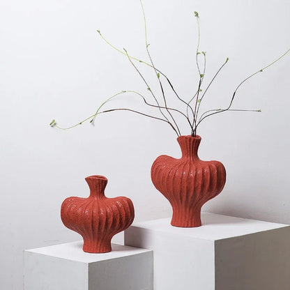 Jarrón Heteróforo con Flecos DecorBites™ - Adorno floral de porcelana hecho a mano