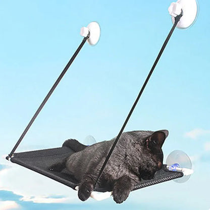 Cama colgante para gatos DecorBites™ con ventosa para ventana, hamaca, radiador, cama para mascotas duradera y lavable