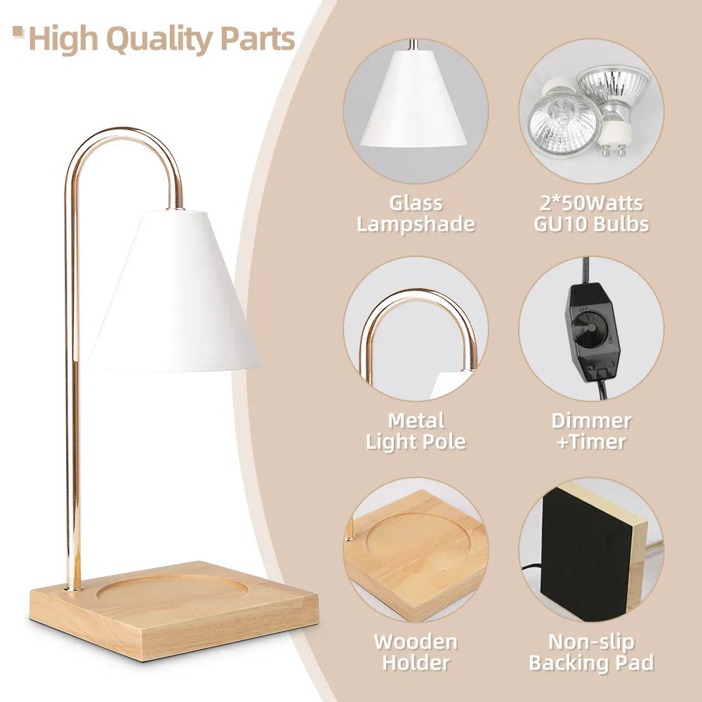 DecorBites™ Aromatherapy Melting Lamp with Timer - Modern Table Decoration and Candle Warmer