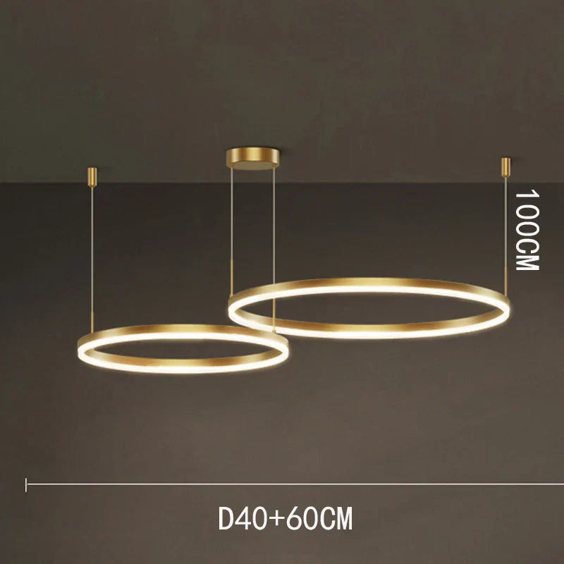 Antique Brass LED Chandelier