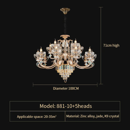 DecorBites™ Crystal Dining Room Chandelier: Elegant European Style Living Room Lamp, Bedroom Decor