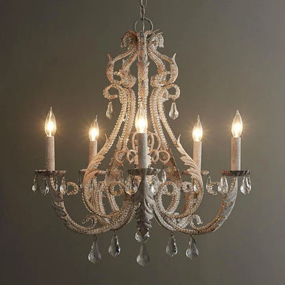 DecorBites™ Iron Crystal Chandelier for Living Room Dining Bedroom Clothing Store Lighting