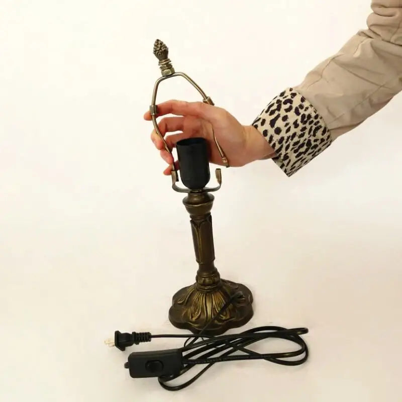 Decorbites™ E27 Retro Barock LED Tischlampen Mediterran Vintage Buntglas Schlafzimmer Lesen Café Bar Deko Schreibtisch