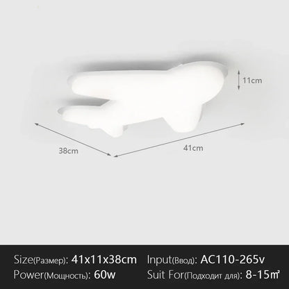 ثريا السقف LED على شكل طائرة من DecorBites™ لديكور غرفة الأطفال