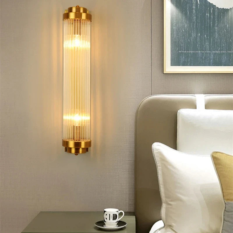 Gold Crystal Wall Light Dia25cm LED Design