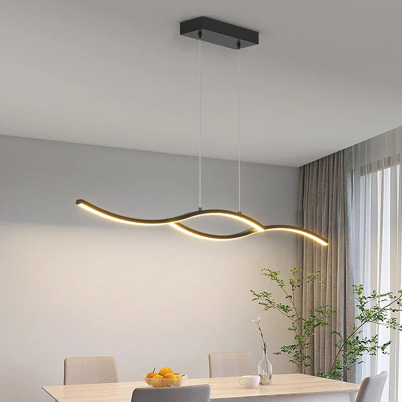 Nordic LED Pendant Light 100cm Dimmable Remote