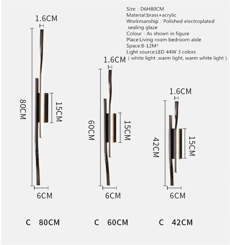 DecorBites™ LED Indoor Copper Wall Lamp for Modern Outdoor Living Room Décor