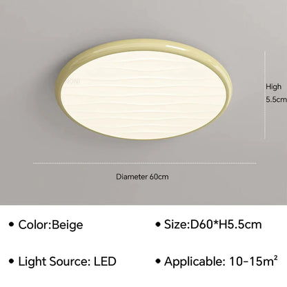 DecorBites™ LED Ceiling Light: Nordic Minimalist Design, Remote Control, for Bedroom, Living Room
