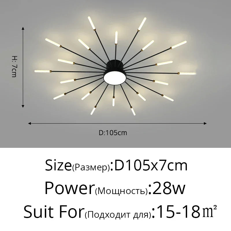 DecorBites™ LED Chandelier Lights - Modern Indoor Lighting for Living Room, Kids Room, Bedroom