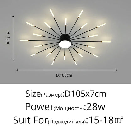 DecorBites™ LED Chandelier Lights - Modern Indoor Lighting for Living Room, Kids Room, Bedroom