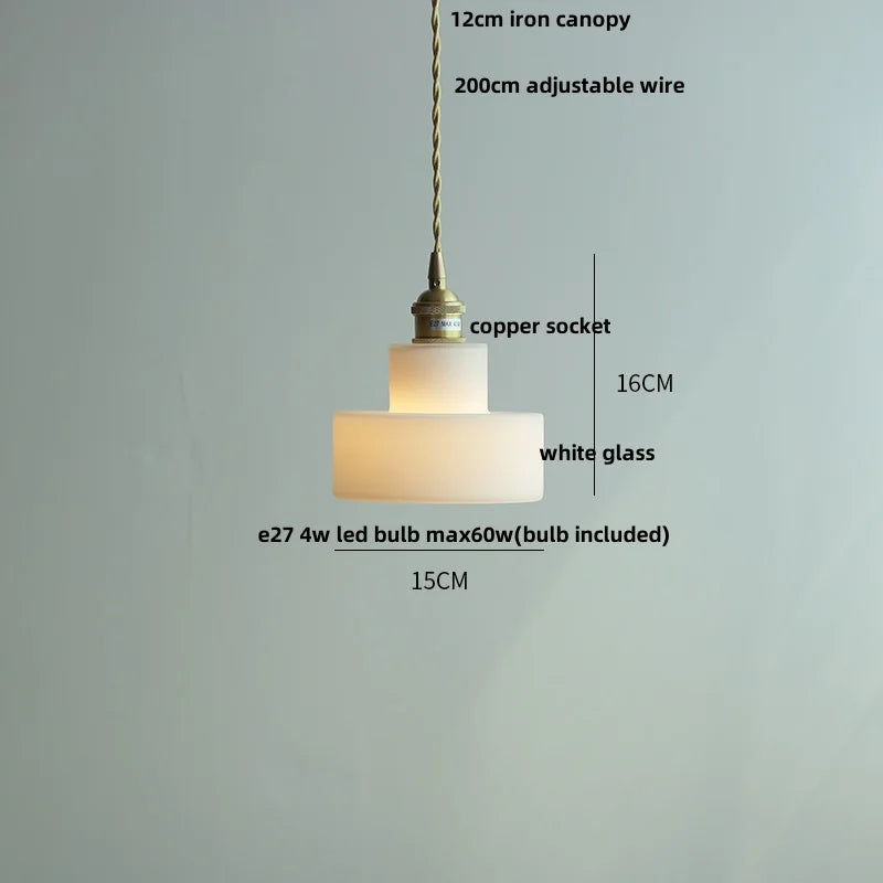 DecorBites™ Clear Glass Copper LED Pendant Lamp for Home Decor and Lighting