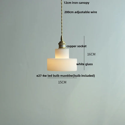 DecorBites™ Green Glass LED Pendant Lights, Adjustable Nordic Modern Hang Lamp for Bedroom, Kitchen, Hotel