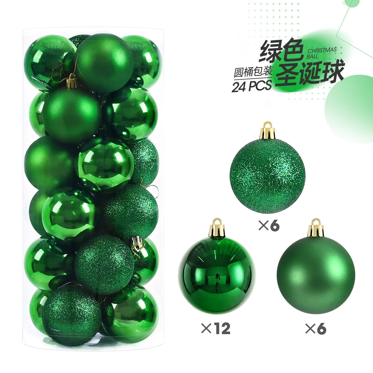 24pcs 3cm Christmas Balls Christmas Tree Ornaments Ball Xmas Hanging Tree Pendants Home Party Christmas Tree Decor New Year Gift