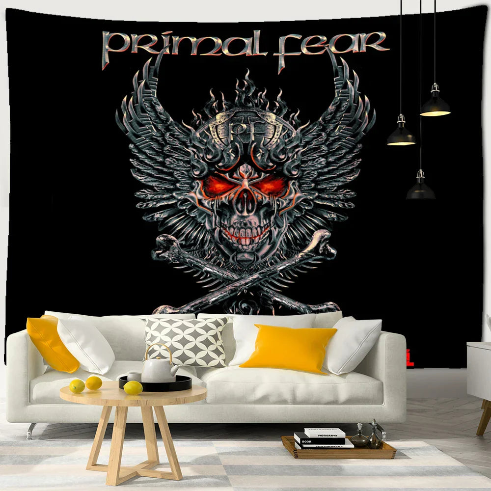 Decobites Raven Mystery Tapestry Wall Hanging - Psychedelic Viking Character Design