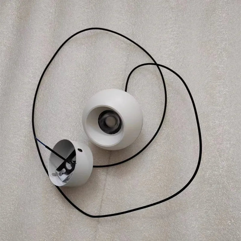 Nordic Ball Pendant Light in Black or White Aluminum