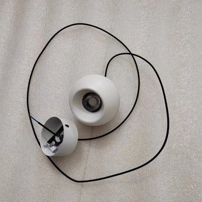 Nordic Ball Pendant Light in Black or White Aluminum