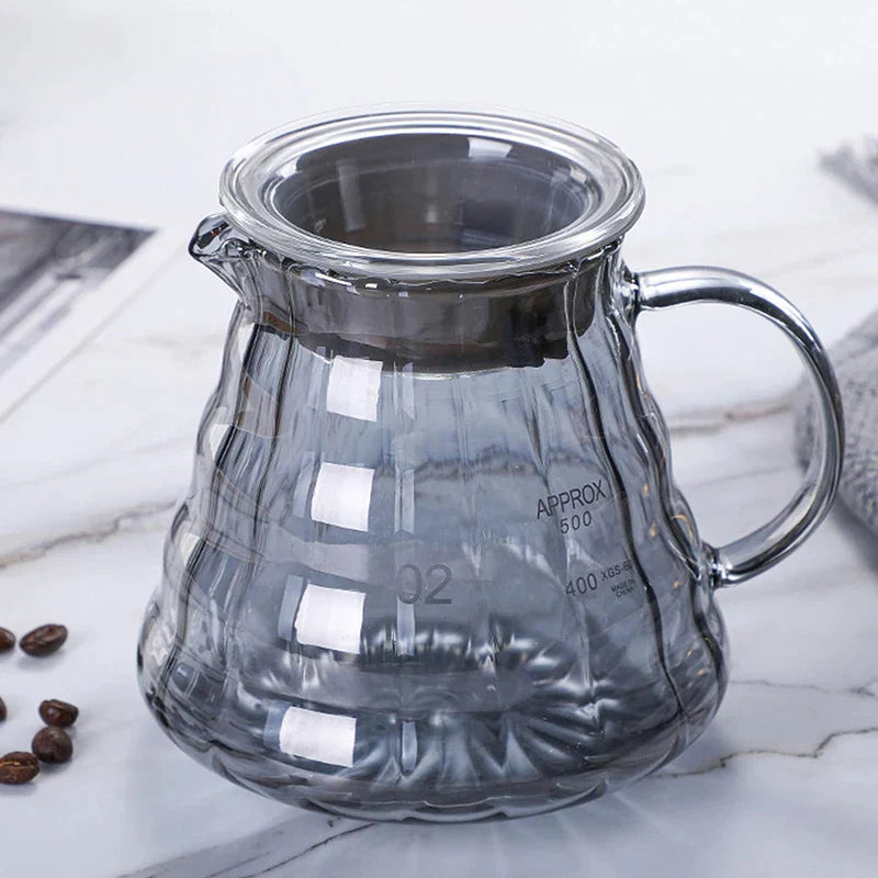 Decorbites™ Diamantglas-Kaffeekanne mit wiederverwendbarem Filterbecher