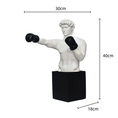 DecorBites™ Boxer Resin Statue: Abstract Movement Figure Ornament for Home Decor