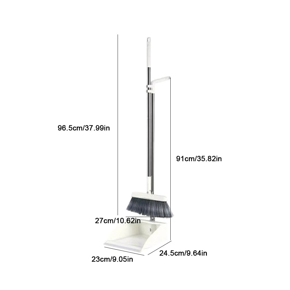 DecorBites™ Household Broom Scoop Set: Folding Dustpan, Broom & Shovel, Water Wiper, Pet Hair Grabber