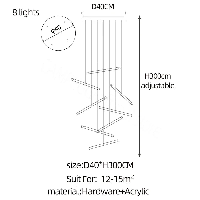 DecorBites™ LED Chandelier: Luxury Indoor Lighting for Living Room, Hall, Staircase