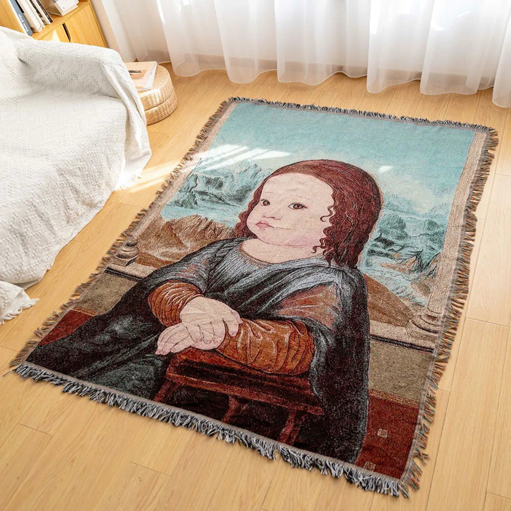 Manta de Tapicería Tejida Decorbites™ - Manta Decorativa de Lujo Ligero para Sala de Estar, Cobertor para Siestas, Picnic, Esterilla para Acampada