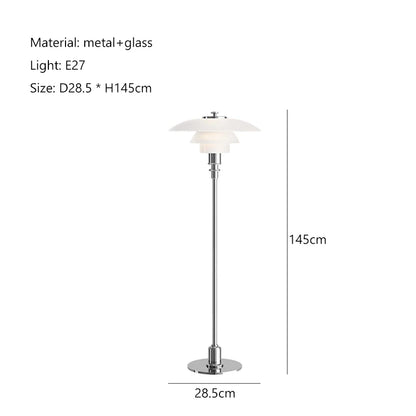 DecorBites™ Glass Shade LED Floor Lamp for Living Room, Bedroom - Nordic Minimalist Retro Style