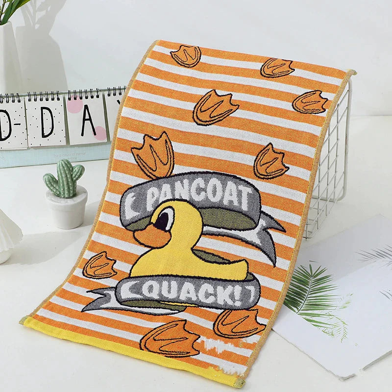 DecorBites™ Kawaii Cartoon Cats Gauze Cotton Hand Towel - Set of 3