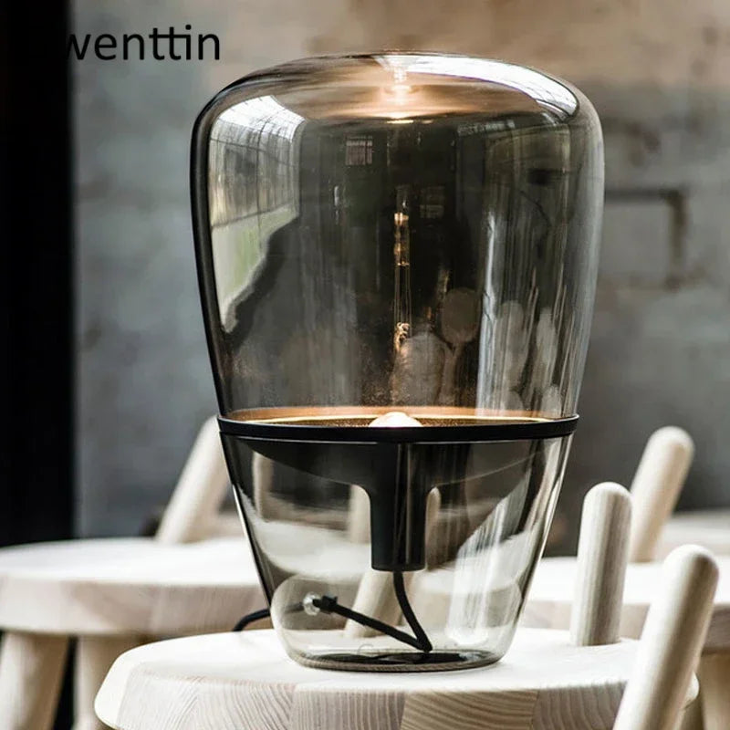 DecorBites™ Glass Balloons LED Table Lamp for Home Decor and Bedroom Lighting