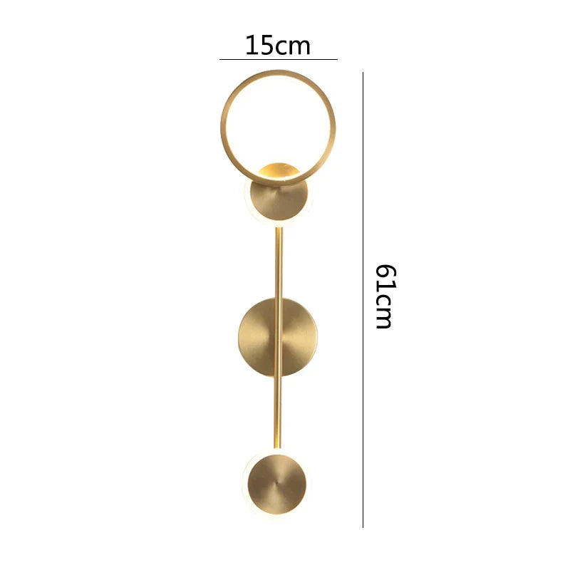 DecorBites™ Brass LED Wall Light: Modern Nordic Decor Sconce for Kitchen, Bedroom, Living Room