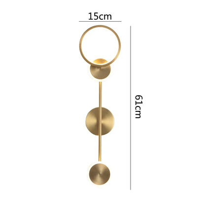 DecorBites™ Brass LED Wall Light: Modern Nordic Decor Sconce for Kitchen, Bedroom, Living Room