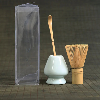 DecorBites™ Japanese Bamboo Tea Ceremony Set Matcha Whisk Brush Grinder Tools