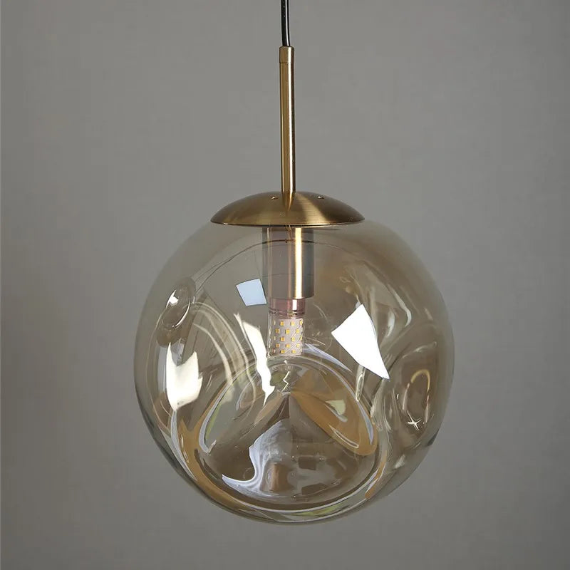 DecorBites™ Glass Ball Pendant Lights for Bar, Kitchen, and Home Decor