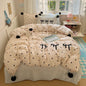 Decobites Korean Princess Bow Lattice Pompom Bedding Set - Single Queen Size