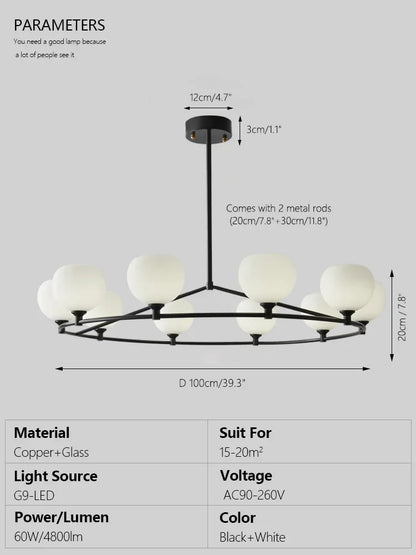 Lámpara de techo tipo araña de cristal cobrizo DecorBites™