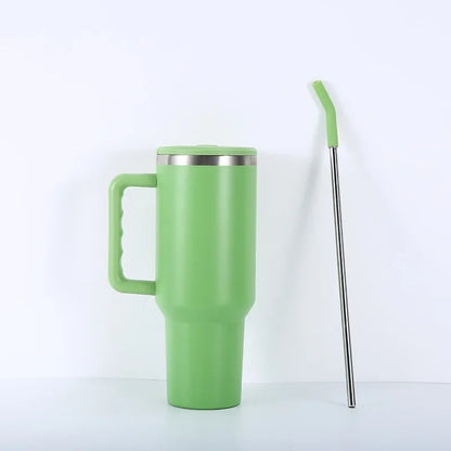 كوب DecorBites™ 40 أونصة من الفولاذ المقاوم للصدأ مع زجاجة حرارية للقهوة والسفر