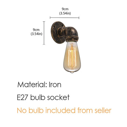 DecorBites™ Industrial Iron Pipe Wall Sconce for Bedroom, Bar, Cafe, Restaurant, Aisle, and TV Background