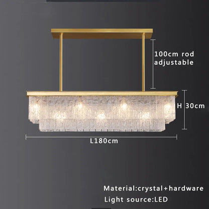 DecorBites™ Elegant Crystal Glass Chandelier for Luxury Home Decor