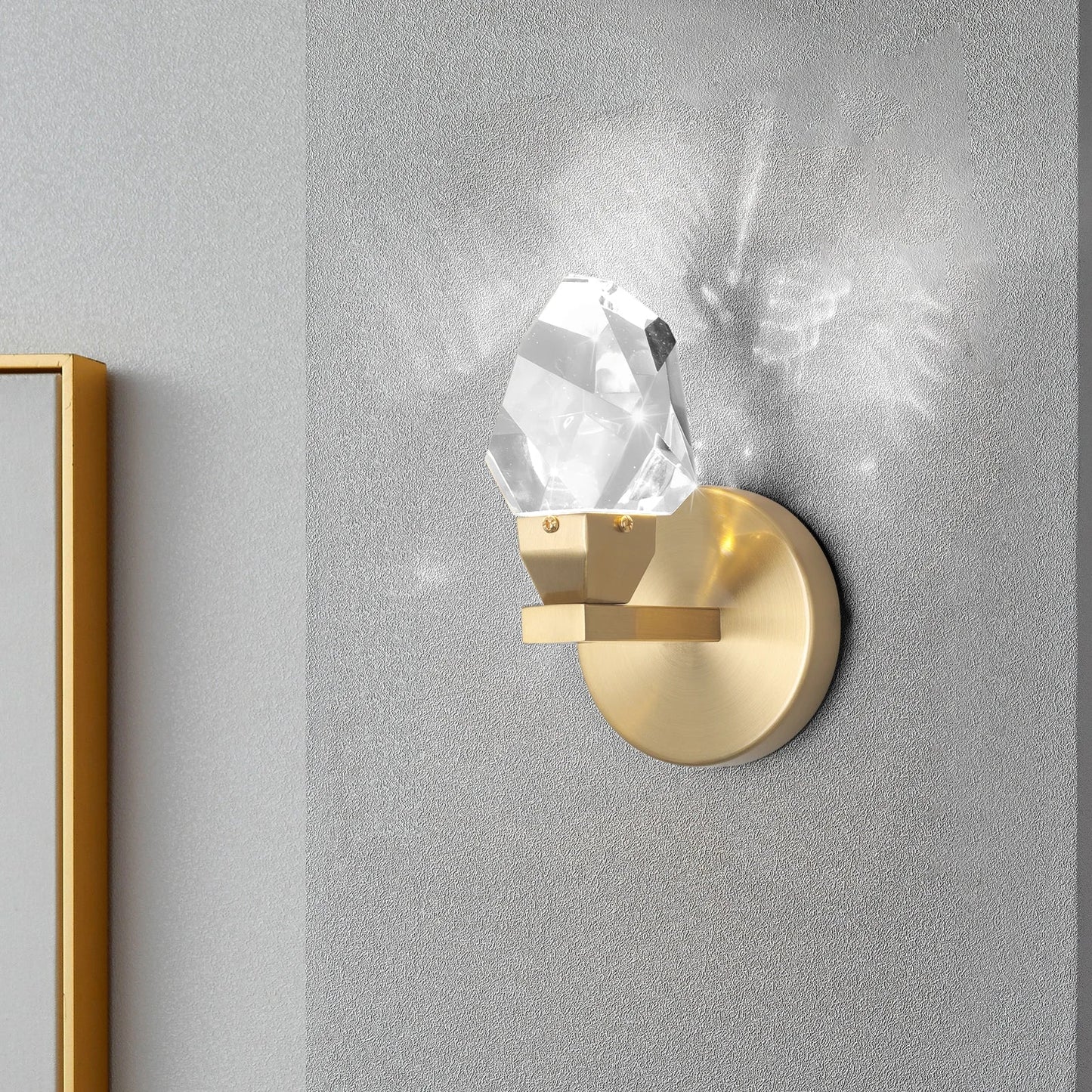 Aplique de pared LED de cristal DecorBites™ - Lámpara de techo moderna y lujosa de cobre para la decoración del hogar