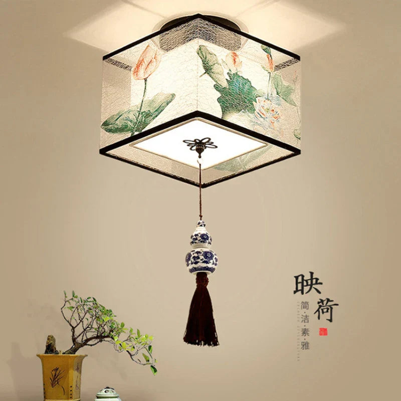 DecorBites™ Chinese Style Ceiling Lamp, Creative Warm Light for Hotel Villa Corridors
